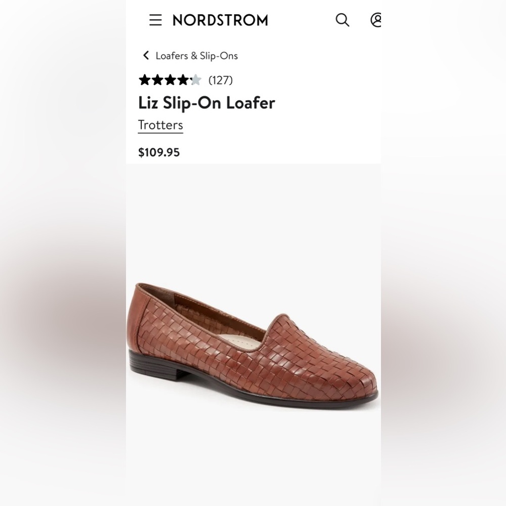Trotters Liz Leather Loafers in Brown 8w - Picture 2 of 8